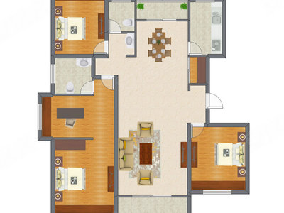 3室2厅 157.31平米