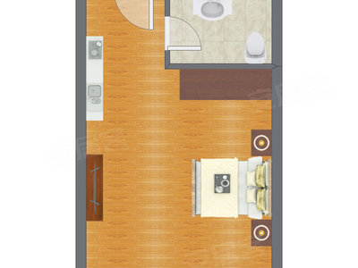 1室1厅 36.70平米