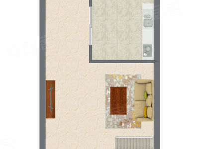 2室1厅 28.05平米户型图