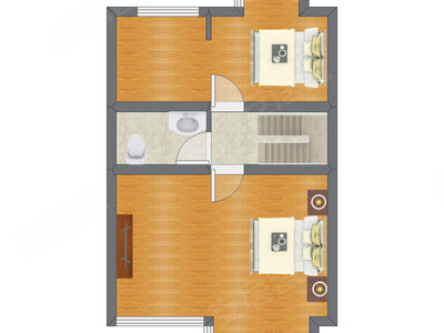 2室2厅 99.59平米户型图