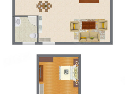 1室1厅 53.00平米