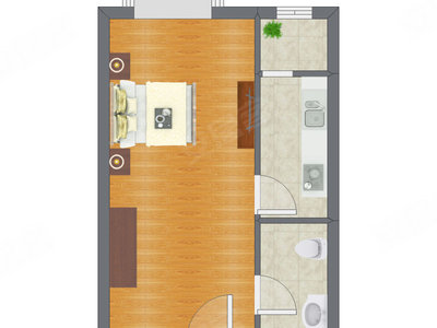 1室0厅 27.71平米