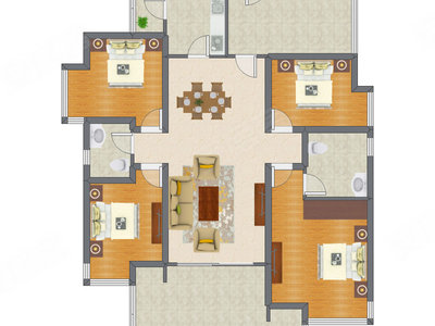 4室2厅 146.65平米