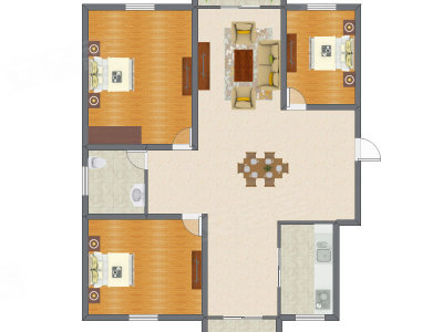 3室2厅 147.76平米