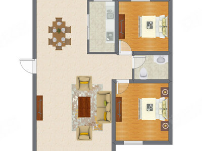 2室2厅 95.98平米