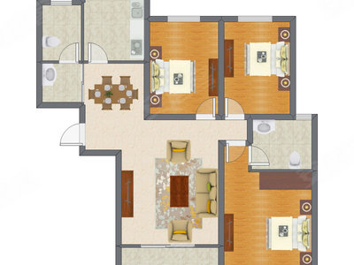 3室2厅 127.17平米