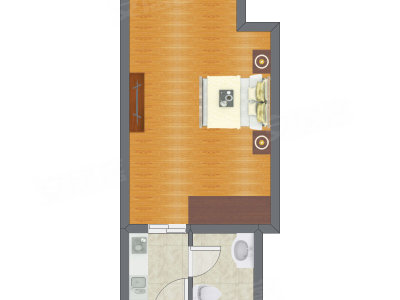 1室0厅 45.34平米