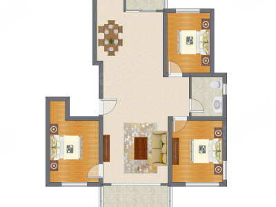 3室2厅 132.45平米