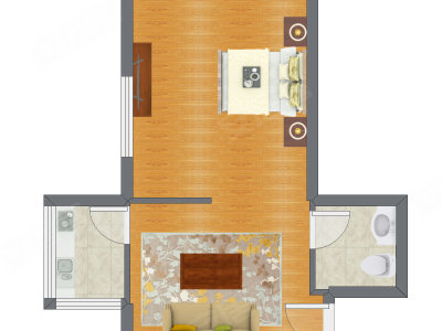 1室0厅 55.64平米