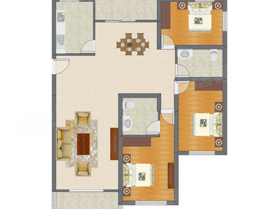 3室1厅 112.89平米