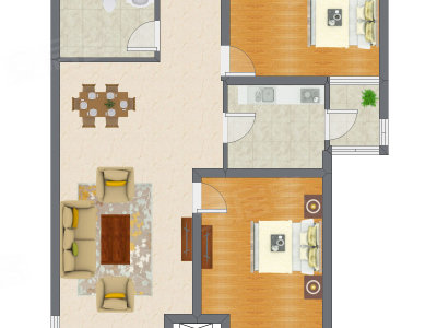 2室2厅 91.83平米