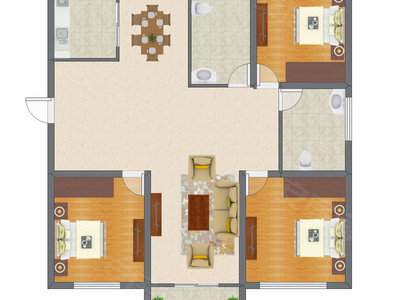 3室2厅 112.85平米