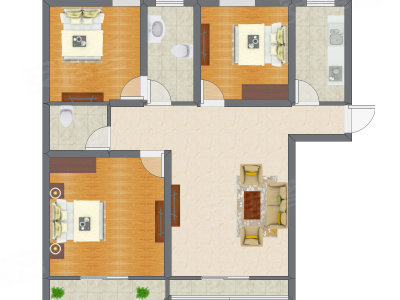 3室1厅 99.00平米