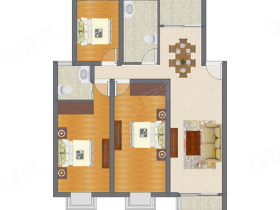 3室2厅 119.83平米