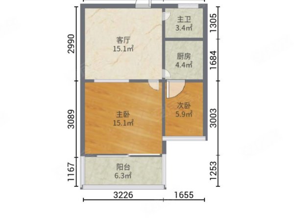 深圳龙岗宝龙振业峦山谷振业峦山谷 2室1厅1卫  电梯房 59平米出租