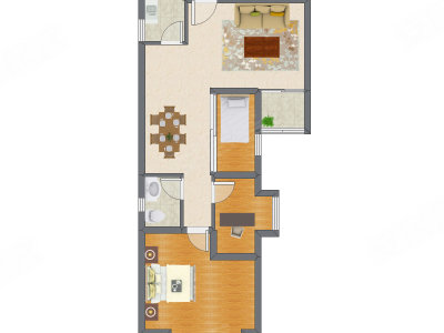 3室2厅 98.29平米