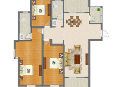 3室2厅 169.74平米