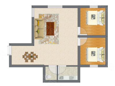2室2厅 78.00平米户型图