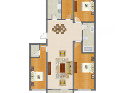 3室2厅 89.76平米