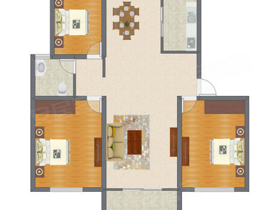 3室2厅 116.20平米