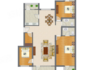 3室2厅 139.04平米