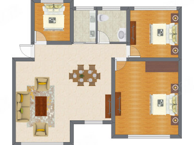 3室2厅 90.60平米
