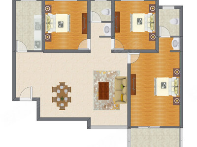 3室2厅 141.50平米