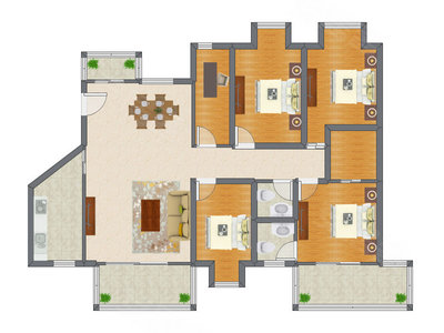 5室2厅 193.12平米