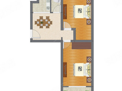2室1厅 60.00平米