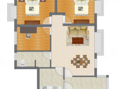 3室2厅 85.61平米