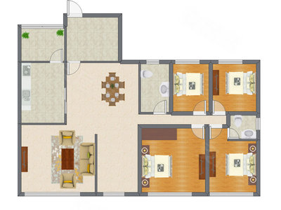 4室2厅 139.24平米