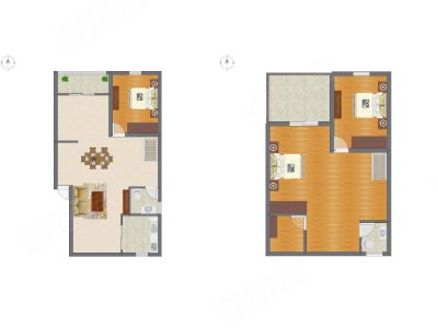 3室2厅 68.82平米