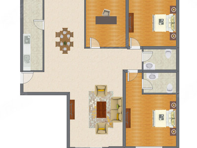 3室2厅 175.00平米