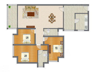 3室2厅 122.75平米