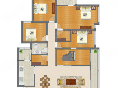 5室2厅 145.00平米