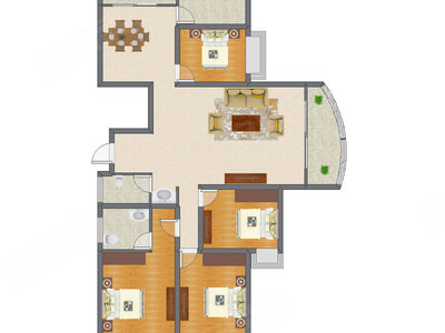 4室2厅 118.55平米