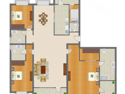 3室2厅 264.65平米