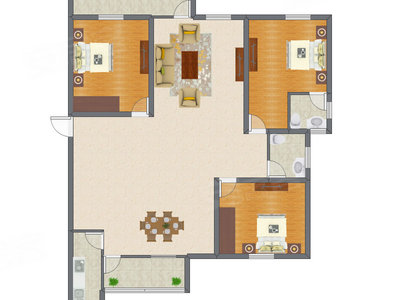 3室2厅 136.76平米