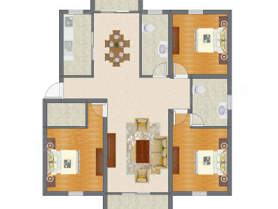 3室2厅 101.13平米