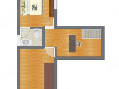 2室2厅 96.00平米户型图