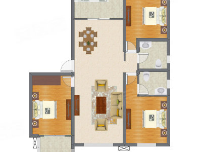 3室2厅 132.71平米