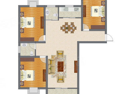 3室2厅 122.50平米