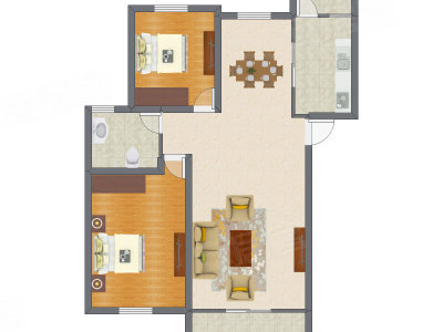 2室2厅 95.20平米