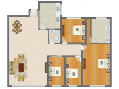 4室2厅 189.79平米