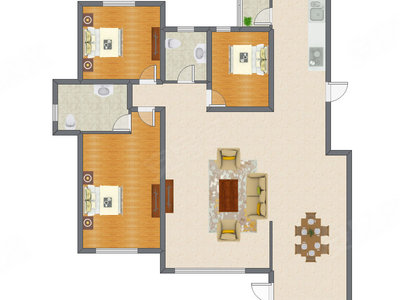 3室2厅 247.22平米