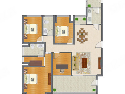 4室2厅 152.12平米