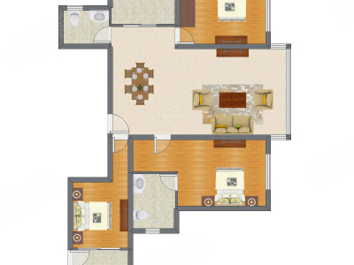 3室2厅 152.79平米