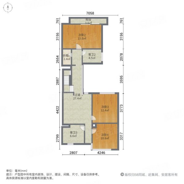 十里方圆(别墅)5室2厅4卫305㎡南北210万