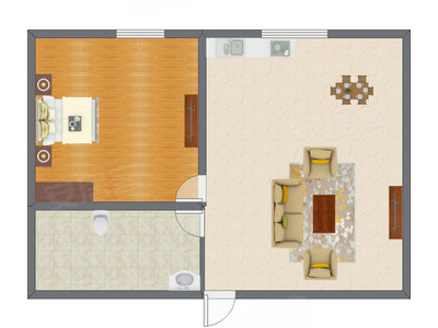 2室1厅 86.64平米