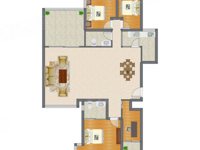 4室2厅 154.55平米